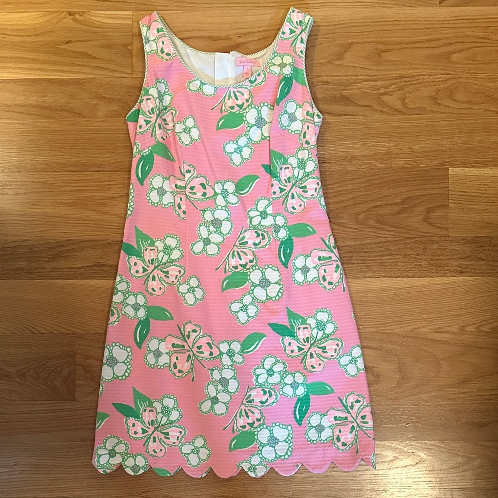 Lilly Pulitzer Pink and Green Floral Dress